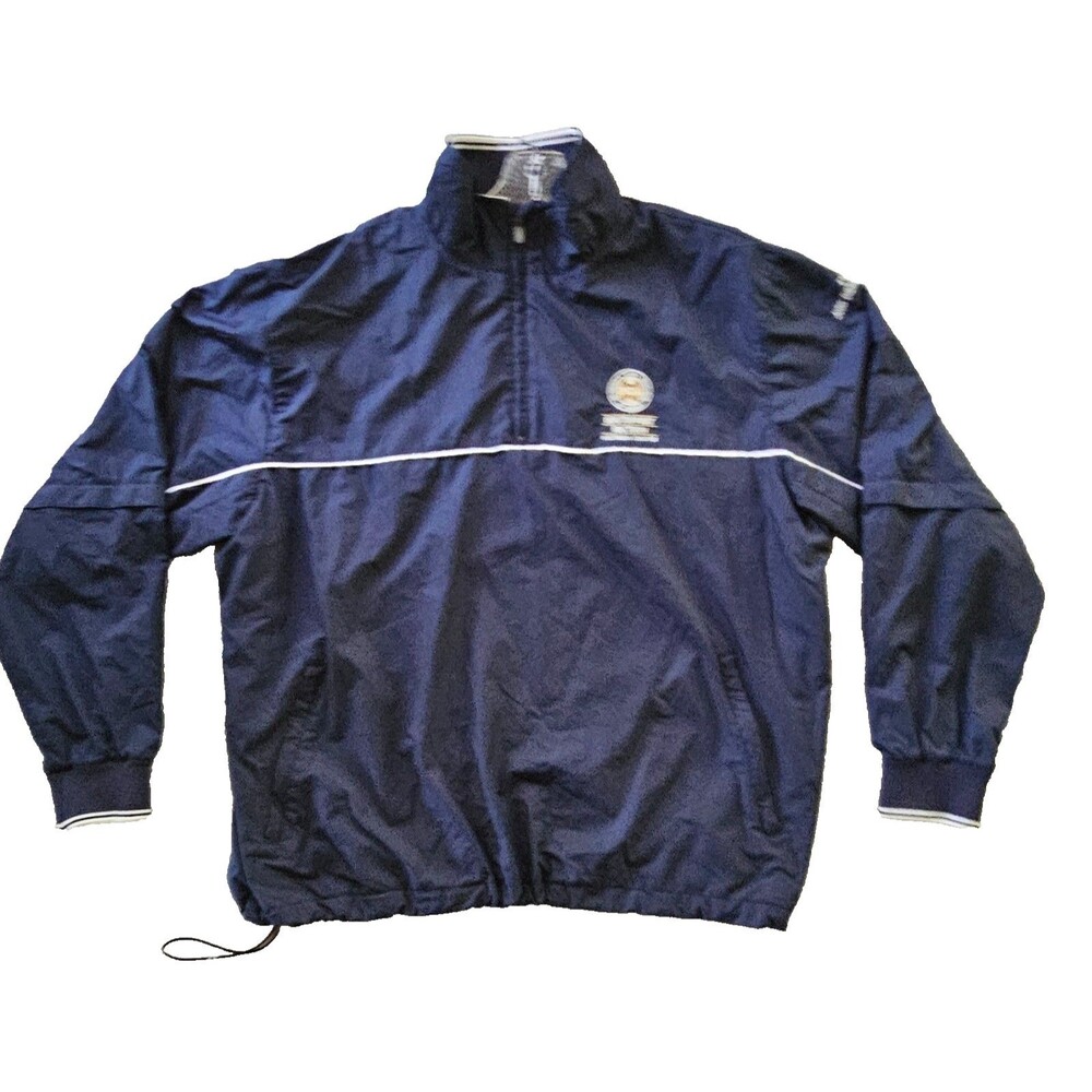 Vintage Antigua 2006 John Gibson Cup Men’s L Navy 1/4 Zip Windbreaker Jacket - Picture 3 of 16